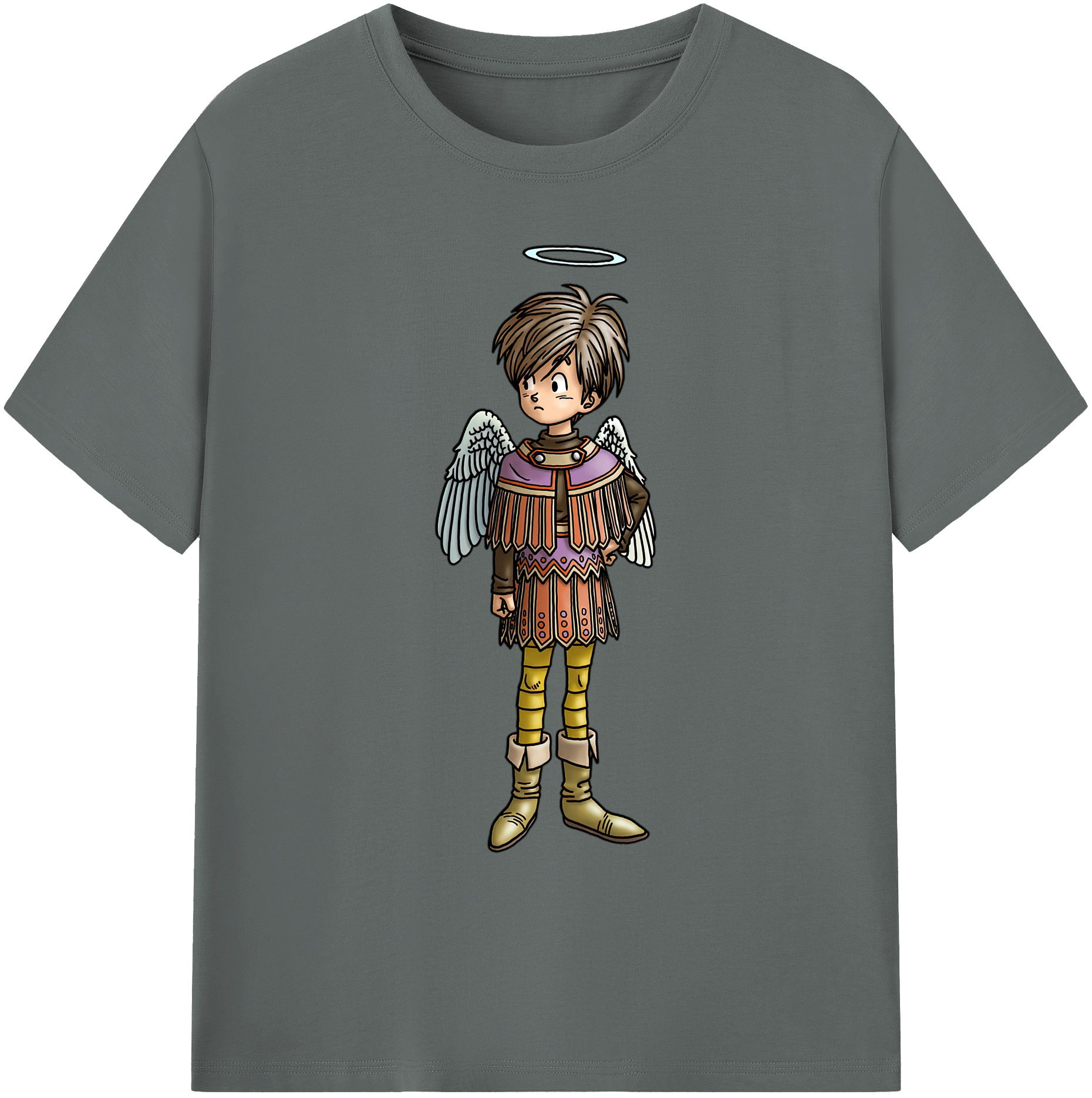 （画像用） ドラゴンクエスト Doragon Kuesuto Dragon Quest 綿100％ メンズ半袖Tシャツ｜肌触りやわらか＆通気性
